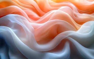 Wall Mural - Soft Flowing Abstract Pastel Silk Fabric Background Illumination