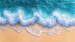 © Eduards V. - Acrylic resin ocean waves meeting sandy beach