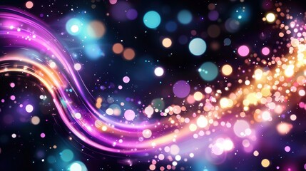 Wall Mural - neon futuristic portal multicolored neon portal shimmering in a digital space, abstract geometric sh