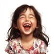© mongkonchai - Joyful child laughing indoor studio portrait photography bright environment close-up view happiness concept