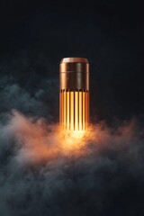 Poster - Futuristic Aerospace Innovation Illuminated Rocket Engine Nozzle with Heat-Resistant Materials - Tech Design for Sustainable Space Exploration and Advanced Environmental Monitoring