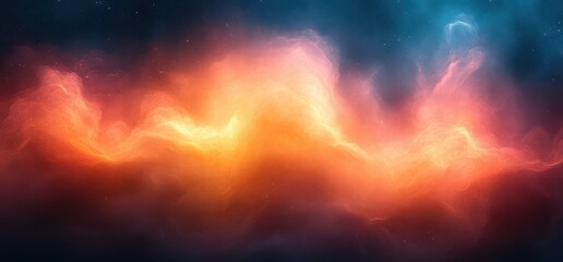 Poster - Abstract Gradient Background Orange Blue Textured Warm Cool Soft Light Elegant Design