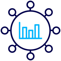 Sticker - Analytics Outline Color icon