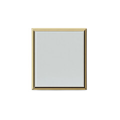 Aufkleber - The image shows a square picture frame with a gold border and a blank white interior space ready for a picture or artwork.