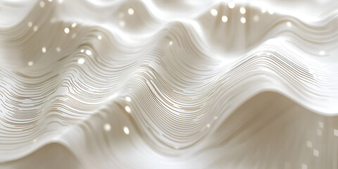 Wall Mural - abstract white waves: a mesmerizing abstract background image with a soft, undulating wave pattern, 