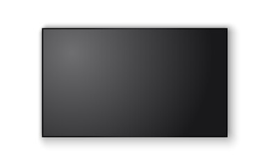 TV screen PNG. Modern stylish LED LCD panel. Large computer monitor display mockup.TV template. Vector illustration of a plasma TV monitor on a transparent background.	
