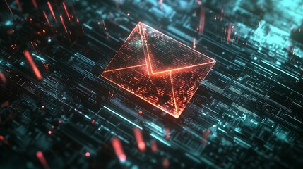 Digital Email Transmission: A Futuristic Cyberpunk Vision