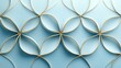 © Ali - Abstract blue and gold floral pattern.