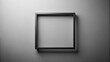 © Nasnunt - A black thin square frame with a subtle shadow effect on the wall, creating depth and contrast , black, dark, black, dark, frame
