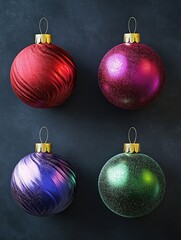 Canvas Print - Christmas Ornaments on Table