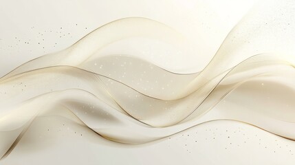 Wall Mural - Minimalistic and elegant business card wallpaper with thin golden lines crossing a soft cream background