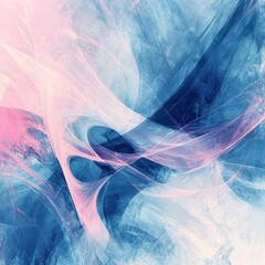 Wall Mural - Abstract swirling pink blue artwork, digital art background