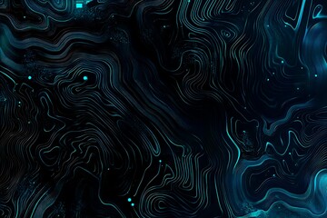 abstract close-up of a glowing blue digital circuit board, showcasing intricate connections and tech