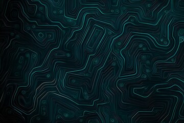 abstract close-up of a glowing blue digital circuit board, showcasing intricate connections and tech
