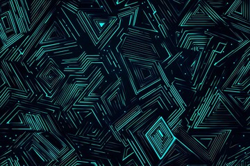 abstract close-up of a glowing blue digital circuit board, showcasing intricate connections and tech