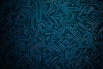 abstract close-up of a glowing blue digital circuit board, showcasing intricate connections and tech