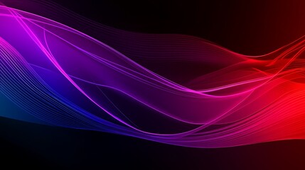 Wall Mural - abstract red purple blue wave lines design