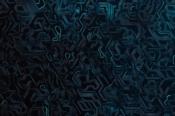 abstract close-up of a glowing blue digital circuit board, showcasing intricate connections and tech