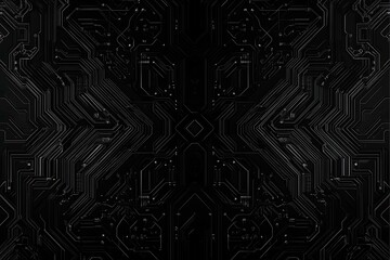 abstract close-up of a glowing blue digital circuit board, showcasing intricate connections and tech