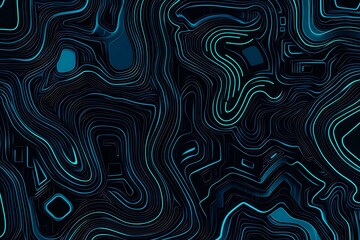abstract close-up of a glowing blue digital circuit board, showcasing intricate connections and tech