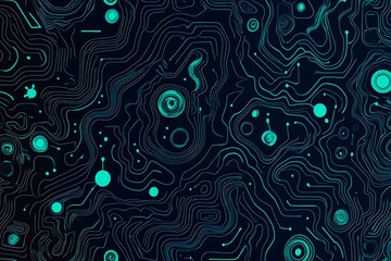 abstract close-up of a glowing blue digital circuit board, showcasing intricate connections and tech