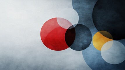 Wall Mural - A painting of circles in various colors and sizes