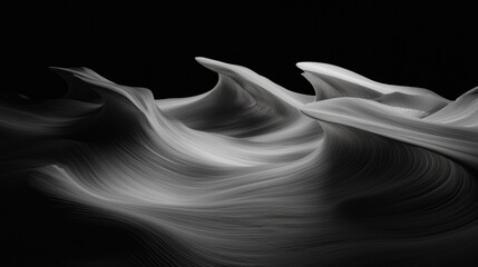 Wall Mural - the image is a black and white photo of a wave in the ocean