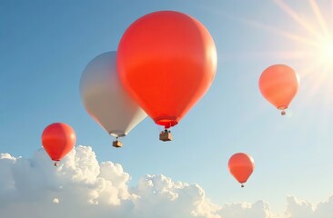 Wall Mural - Floating Balloons in the Air