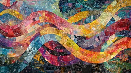 Intertwined digital connections and data lines in a cyberspace communication environment