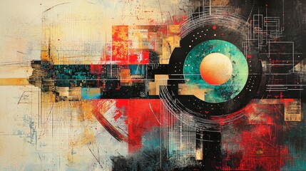 exploring technology's enchanting role in abstract cyberspace networks and graphics