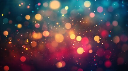Wall Mural - Colorful bokeh lights create a vibrant background during nighttime celebration