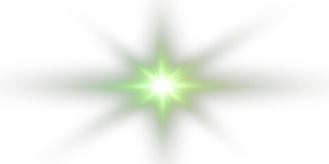 Wall Mural - vibrant green burst of magical light and sparkles—ideal for PNG holiday designs, party effects, or abstract Christmas-themed backgrounds with glowing flares.