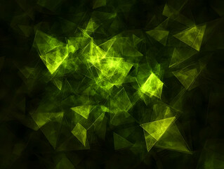 Wall Mural - abstract green triangles form a dynamic and intricate background design