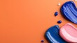 © Qolbi - Abstract Paint Swatches On Orange Background