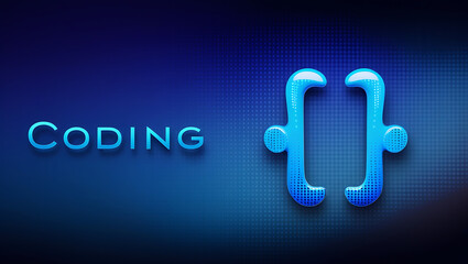 Coding and Programming Concept: Digital Innovation in Software Development,  coding illustration, programming design, web development, artificial intelligence, machine learning.