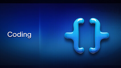 Coding and Programming Concept: Digital Innovation in Software Development,  coding illustration, programming design, web development, artificial intelligence, machine learning.