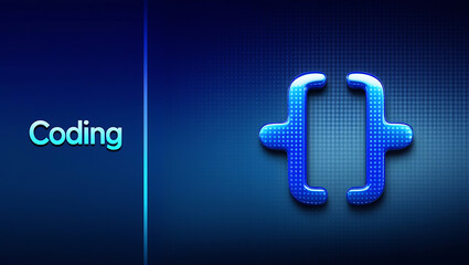 Coding and Programming Concept: Digital Innovation in Software Development,  coding illustration, programming design, web development, artificial intelligence, machine learning.