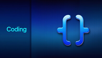 Coding and Programming Concept: Digital Innovation in Software Development,  coding illustration, programming design, web development, artificial intelligence, machine learning.