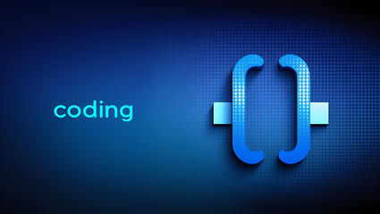 Coding and Programming Concept: Digital Innovation in Software Development,  coding illustration, programming design, web development, artificial intelligence, machine learning.