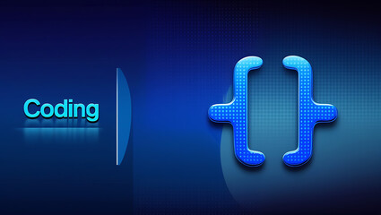 Coding and Programming Concept: Digital Innovation in Software Development,  coding illustration, programming design, web development, artificial intelligence, machine learning.