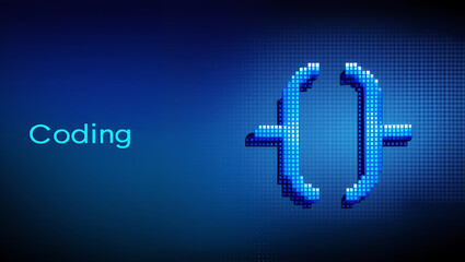 Coding and Programming Concept: Digital Innovation in Software Development,  coding illustration, programming design, web development, artificial intelligence, machine learning.