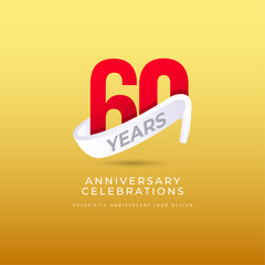 Wall Mural - 60 years anniversary design template.