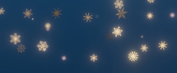 Wall Mural - Falling Snowflakes