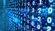 © Beenish - Blue Digital Binary Code Background with Glowing Numbers
