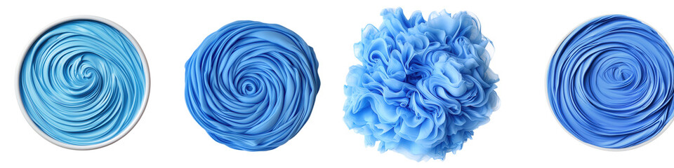 Wall Mural - mesmerizing swirls of blue hues an abstract fluid art composition featuring captivating gradient pat