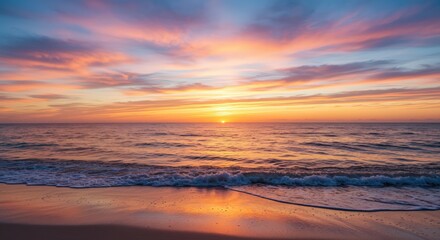 Wall Mural - sunset on the beach