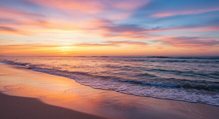 Wall Mural - sunset at the beach