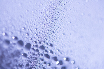 Gentle blue bubble close up abstract background