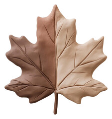 Wall Mural - PNG Autumn leaf clay handcrafted decoration.