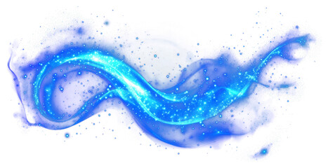 Wall Mural - png electric wave light element blue astronomy particles.